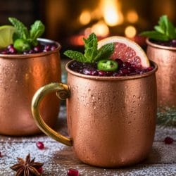 the best holiday moscow mule with a pomegranate & jalapeño kick - spicy pomegranate moscow mule 5