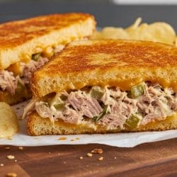 upgrade your tuna melt with this crispy parmesan recipe - tuna melt 2