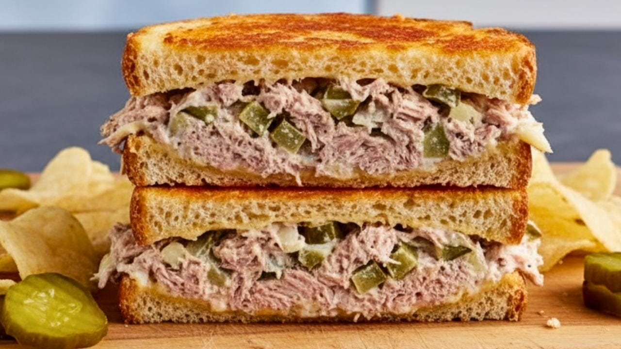 upgrade your tuna melt with this crispy parmesan recipe - tuna melt 4