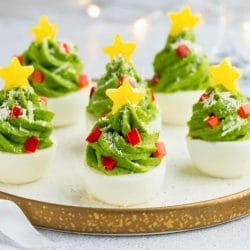 Christmas Tree Deviled Eggs (with Avocado – No Food Dye!) 3 Christmas Tree Deviled Eggs (with Avocado – No Food Dye!) - Festive stuffed eggs Christmas s2555635905dnoh scaled