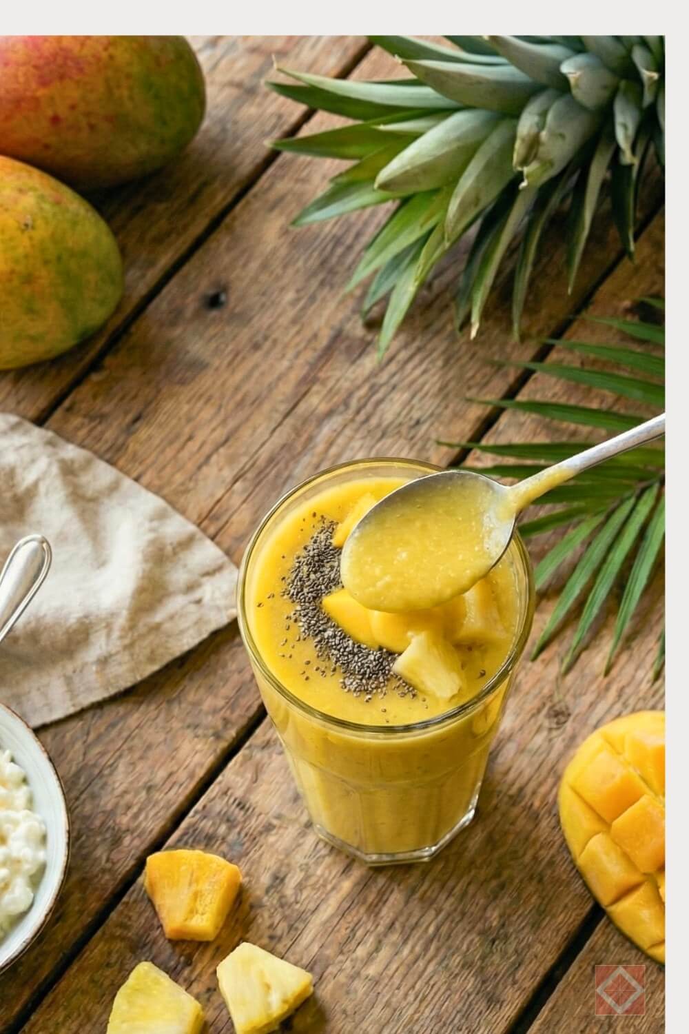 7 Protein-Packed Cottage Cheese Smoothies & Drinks That Actually Fuel You (and Taste Amazing!) 6 7 Protein-Packed Cottage Cheese Smoothies & Drinks That Actually Fuel You (and Taste Amazing!) - Mango Pineapple Smoothie with Cottage Cheese 3