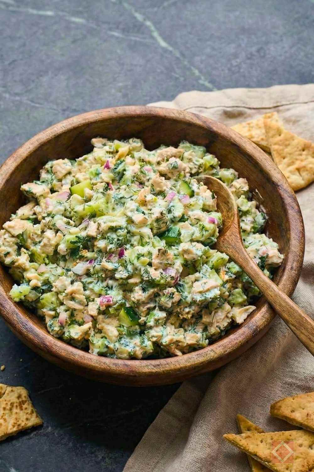 Tzatziki Chicken Salad (No Mayo, High Protein, Actually Stays Creamy) - Tzatziki Chicken Salad 2