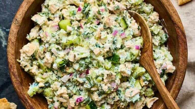 Tzatziki Chicken Salad (No Mayo, High Protein, Actually Stays Creamy) 1 Tzatziki Chicken Salad (No Mayo, High Protein, Actually Stays Creamy) - Tzatziki Chicken Salad 3
