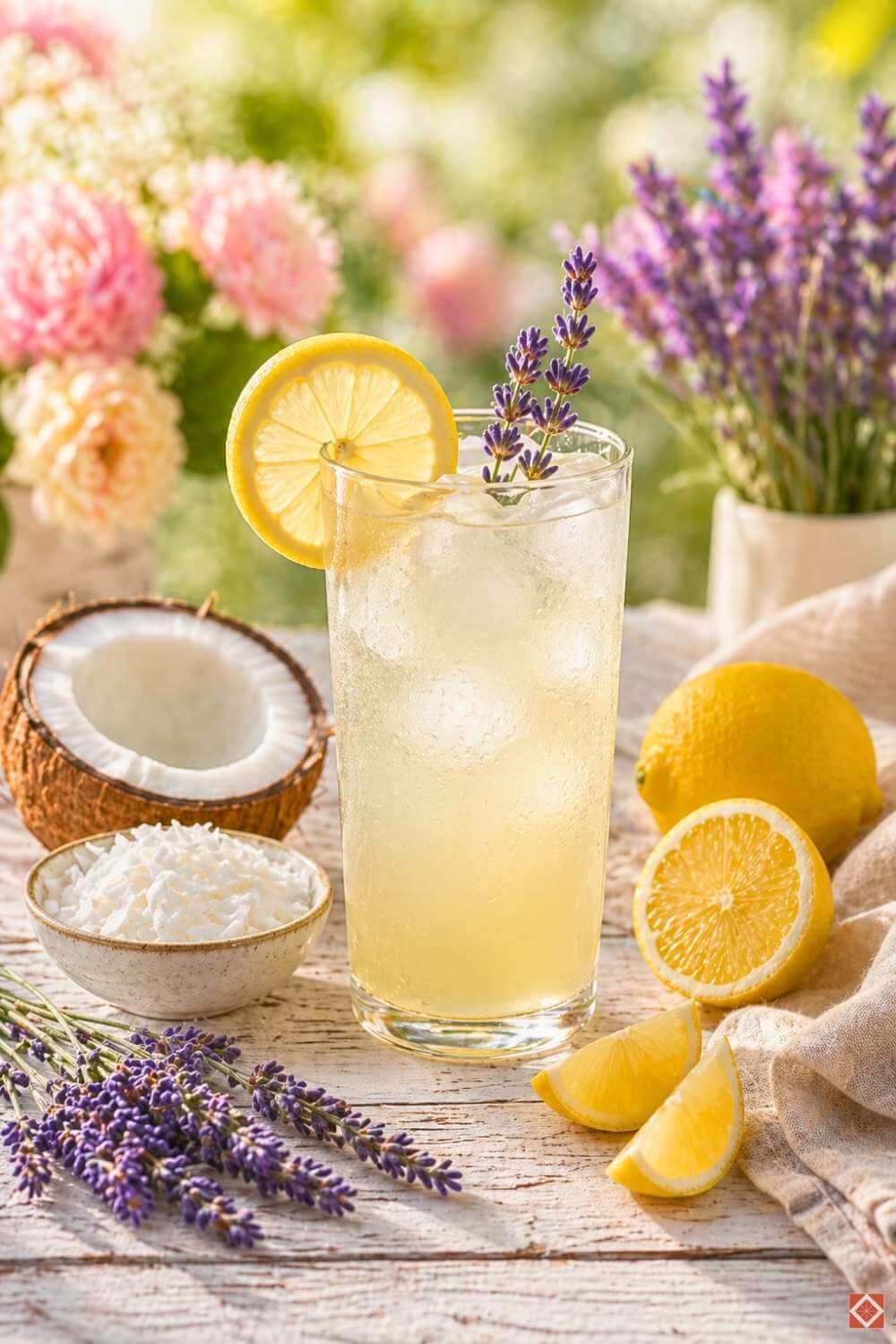 This Coconut Lavender Lemonade Mocktail Tastes Like a Garden Party in a Glass 3 This Coconut Lavender Lemonade Mocktail Tastes Like a Garden Party in a Glass - Coconut Lavender Lemonade Mocktail 2